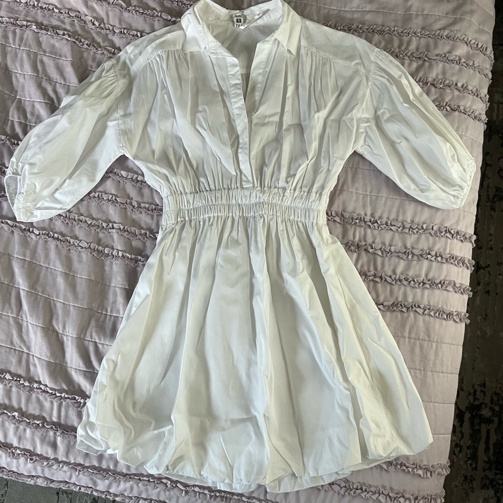 white mini dress from free people